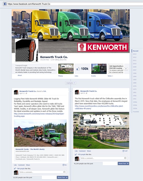 Kenworth Facebook