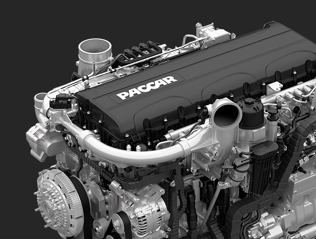 Closeup of Paccar engine
