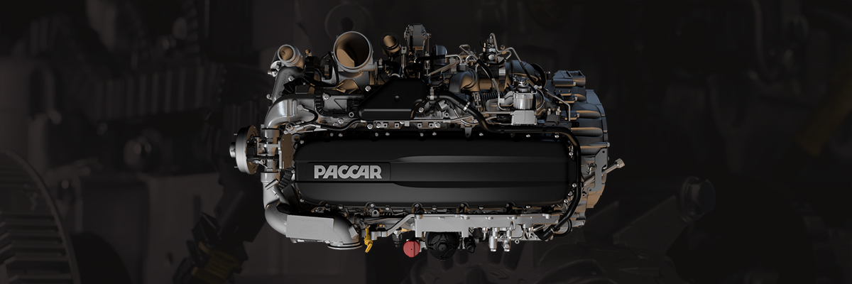 Top view of Paccar Mx engine