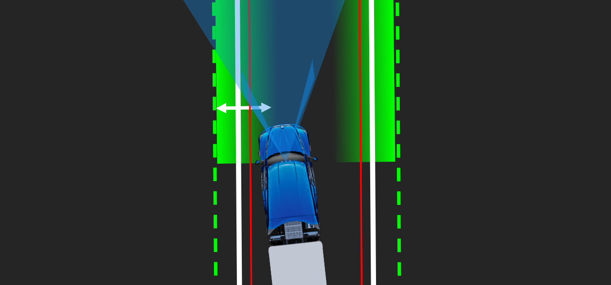 Diagram of side object detection and collision mitigation